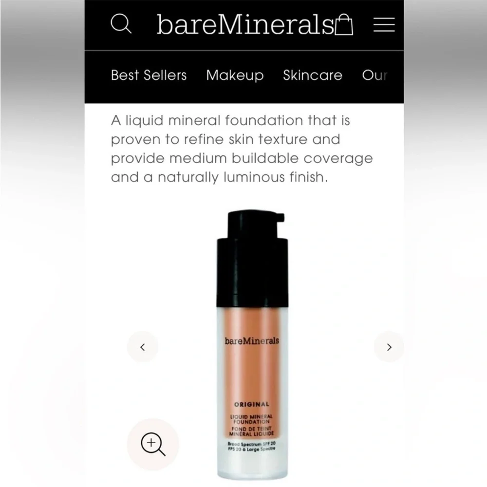 bareMinerals Original Liquid Mineral Foundation Warm Tan 22. Brand new